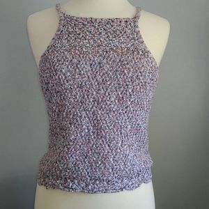 HOLLISTER CROCHETED HALTER TOP. SIZE LARGE